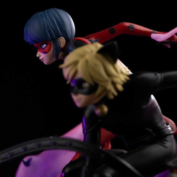 Deluxe Art Scale Lady Bug and Cat Noir Signed Edition 23 cm - Iron Studios Miraculous