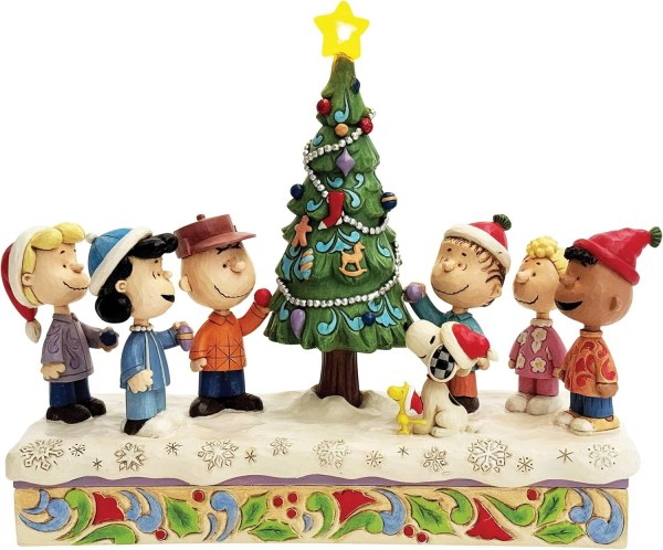 O Christmas Tree : Charlie Brown & Friends LED Musical Christmas Figurine - Peanuts