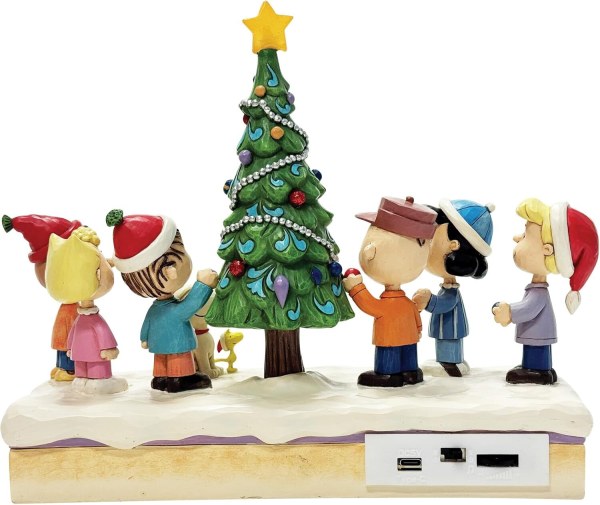 O Christmas Tree : Charlie Brown & Friends LED Musical Christmas Figurine - Peanuts