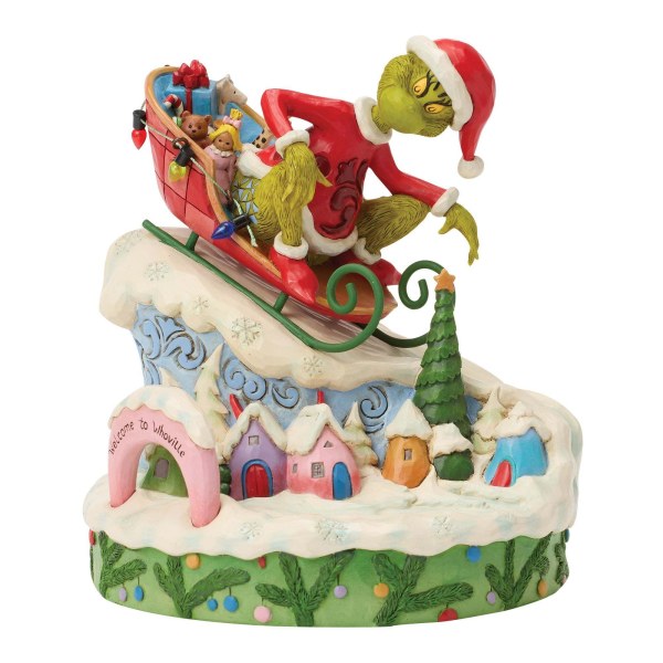 Grinch on a sled - JIM SHORE GRINCH