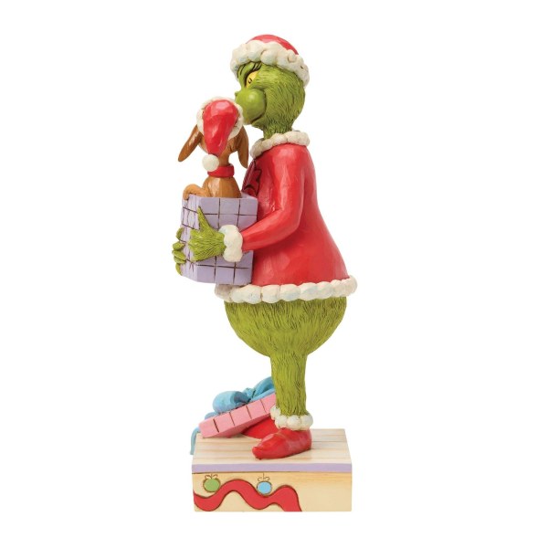 Grinch holding gift - JIM SHORE GRINCH
