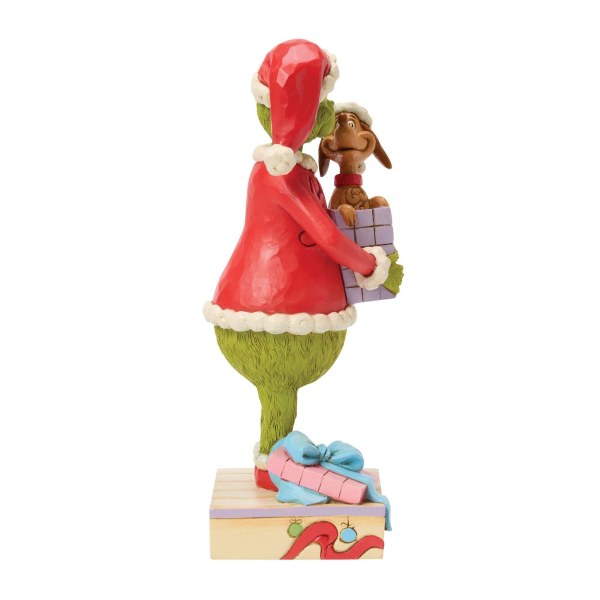 Grinch holding gift - JIM SHORE GRINCH