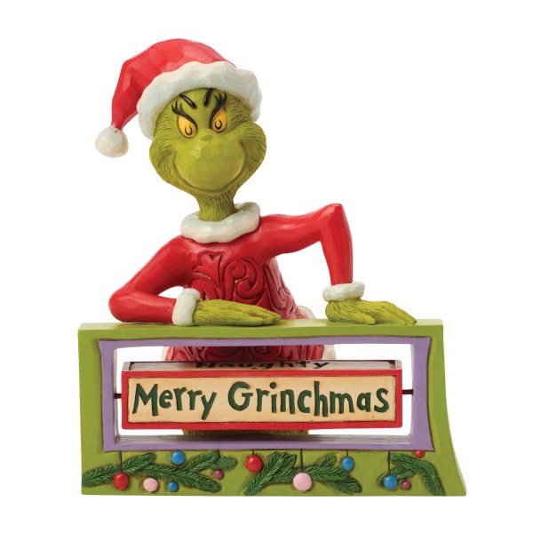 Grinch rotating sign - JIM SHORE GRINCH