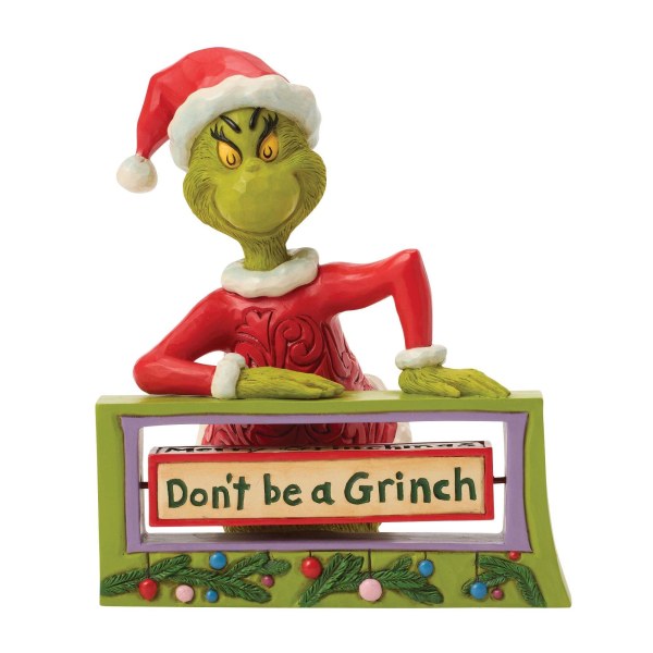 Grinch rotating sign - JIM SHORE GRINCH