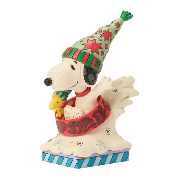 SNOOPY AND WOODSTOCK DOG BOWL SLED - PEANUTS