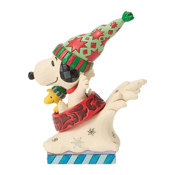 SNOOPY AND WOODSTOCK DOG BOWL SLED - PEANUTS