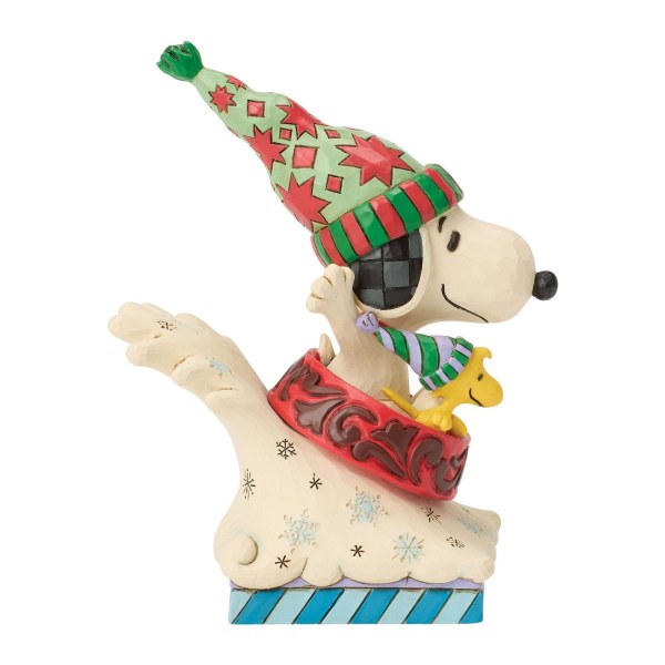 SNOOPY AND WOODSTOCK DOG BOWL SLED - PEANUTS