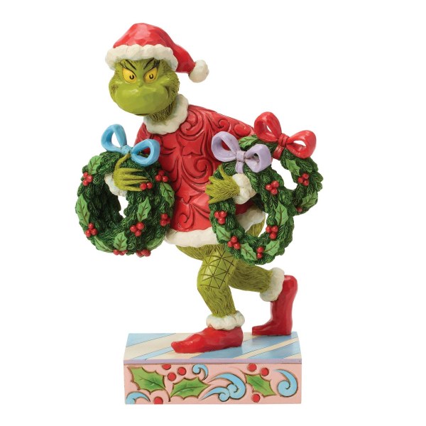 Grinch stealing wreaths - JIM SHORE GRINCH