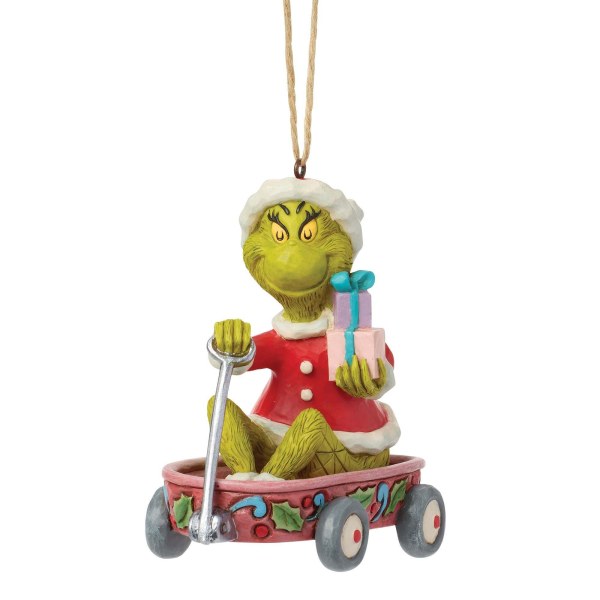 Grinch wagon hanging ornament - JIM SHORE GRINCH