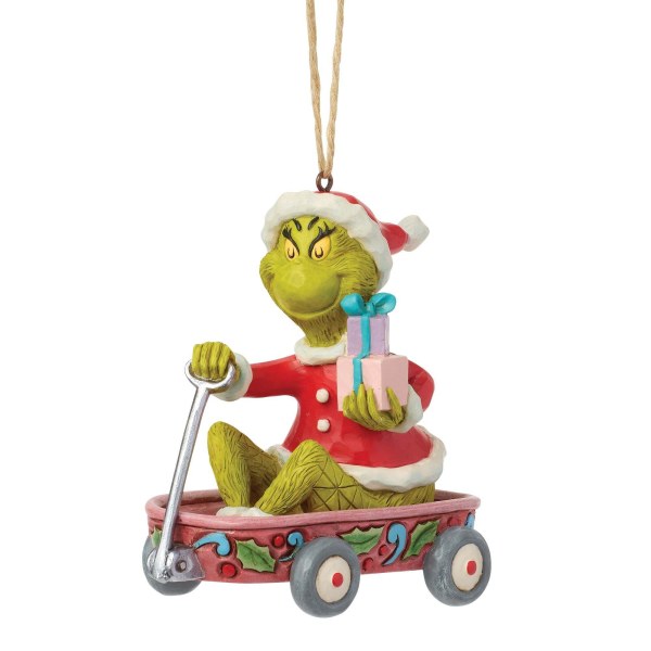 Grinch wagon hanging ornament - JIM SHORE GRINCH