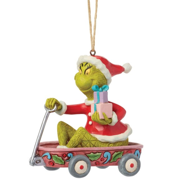 Grinch wagon hanging ornament - JIM SHORE GRINCH