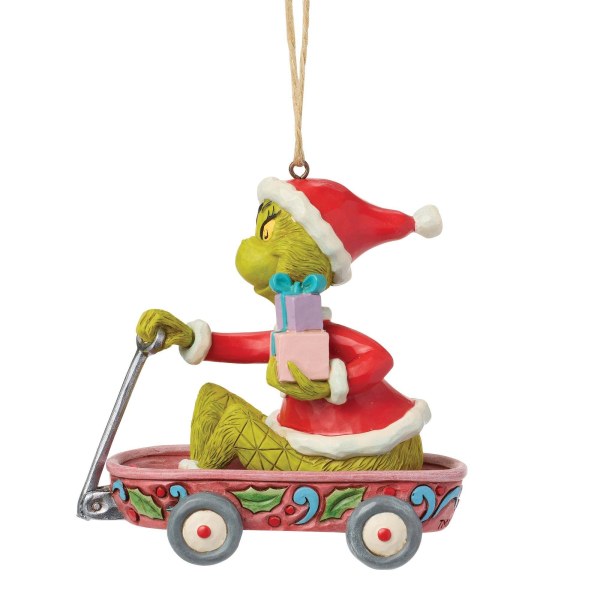 Grinch wagon hanging ornament - JIM SHORE GRINCH