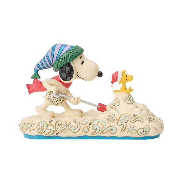 SNOOPY SHOVELING SNOW WITH WOODSTOCK - PEANUTS