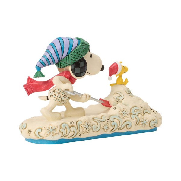 SNOOPY SHOVELING SNOW WITH WOODSTOCK - PEANUTS