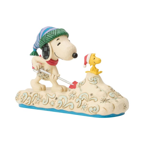 SNOOPY SHOVELING SNOW WITH WOODSTOCK - PEANUTS