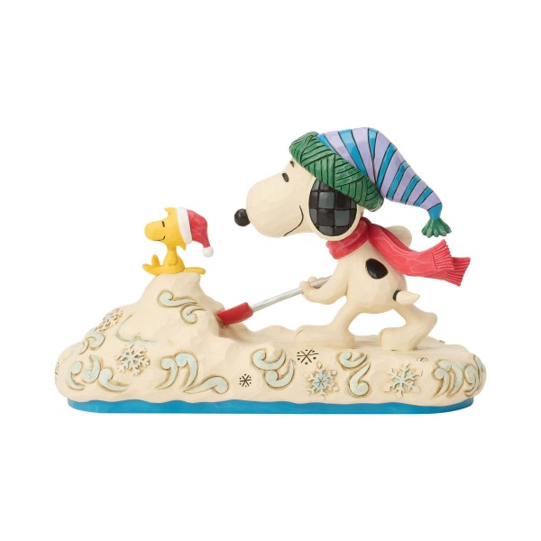 SNOOPY SHOVELING SNOW WITH WOODSTOCK - PEANUTS