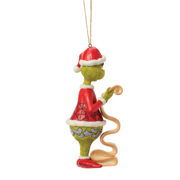 Grinch list hanging ornament - JIM SHORE GRINCH