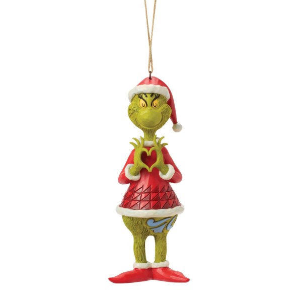 Grinch heart hands hanging ornament - JIM SHORE GRINCH