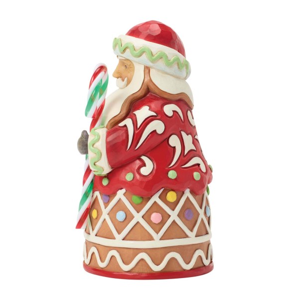 Gingerbread santa with candy cane pint size - Heartwood Creek