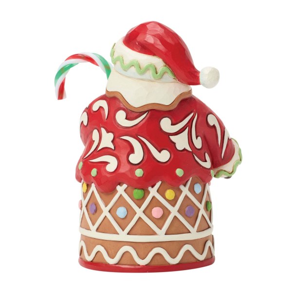 Gingerbread santa with candy cane pint size - Heartwood Creek