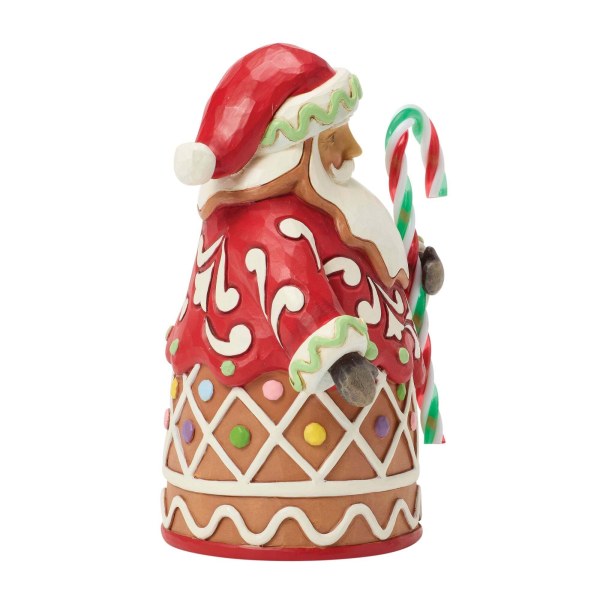 Gingerbread santa with candy cane pint size - Heartwood Creek
