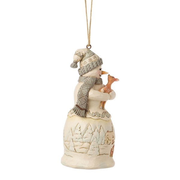 WhiteWoodland Snowman hanging ornament - Heartwood Creek