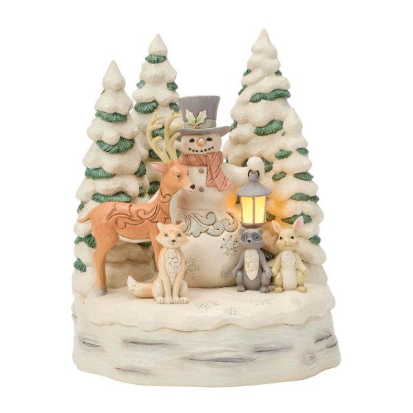 WhiteWoodland Snowman with forest - Heartwood Creek