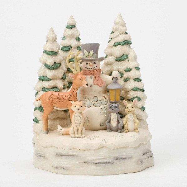 WhiteWoodland Snowman with forest - Heartwood Creek