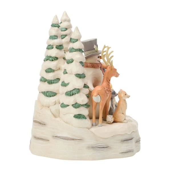 WhiteWoodland Snowman with forest - Heartwood Creek