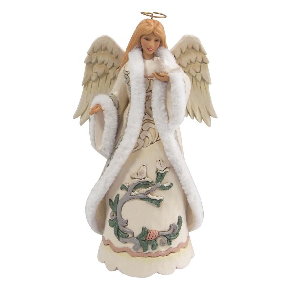 WhiteWoodland Angel with dove - Heartwood Creek