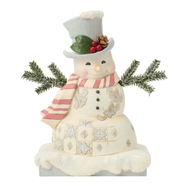 WhiteWoodland Snowman with frosted hat - Heartwood Creek