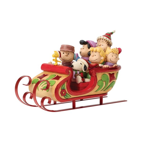 SNOOPY AND FRIENDS IN SLEIGH - PEANUTS