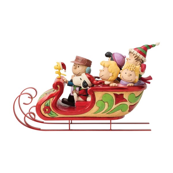 SNOOPY AND FRIENDS IN SLEIGH - PEANUTS