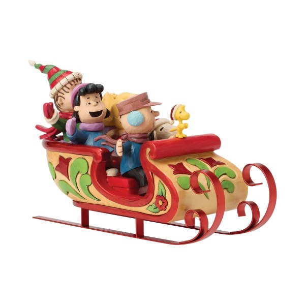 SNOOPY AND FRIENDS IN SLEIGH - PEANUTS