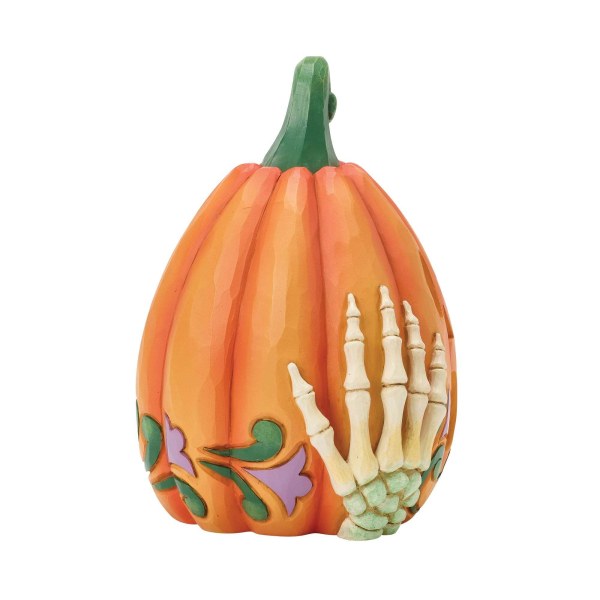 LED JACK-O-LANTERN WITH SKELETON HANDS - HEARTWOOD CREEK