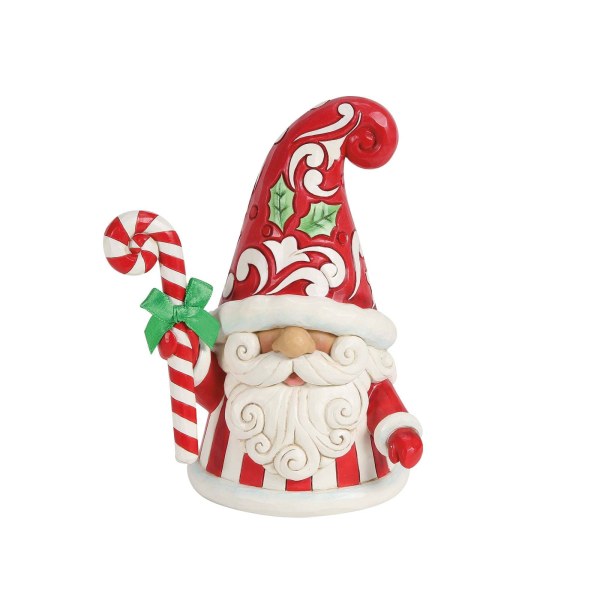 GNOME WITH LARGE CANDY CANE - HEARTWOOD CREEK