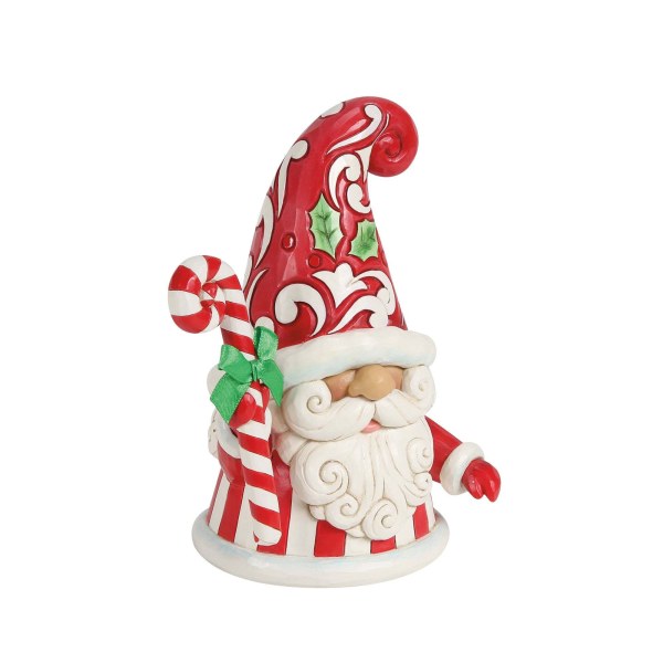 GNOME WITH LARGE CANDY CANE - HEARTWOOD CREEK