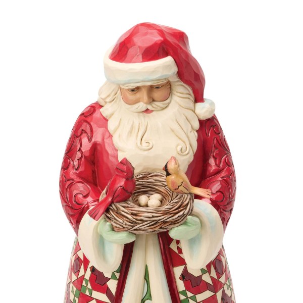 COLLECTRORS EDITIONS SANTA WITH CARDINALS IN NEST - HEARTWOOD CREEK