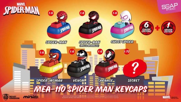 Spider Man assortment figurines Mini Egg Attack Blind Box keycaps 5 cm (6)