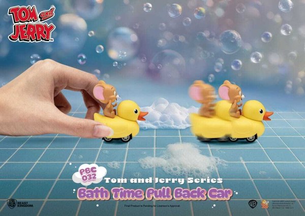 Tom & Jerry Pull Back Car Series 6-Pack Friction-Powered Cars Bath Time Blind Box