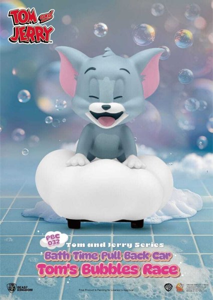 Tom & Jerry Pull Back Car Series 6-Pack Friction-Powered Cars Bath Time Blind Box