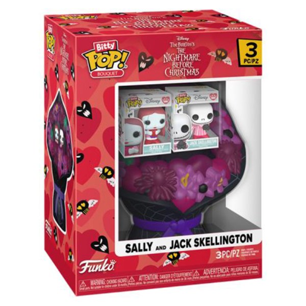 Bitty Pop Valentine's Bouquet Jack & Sally - Disney Nightmare Before Christmas