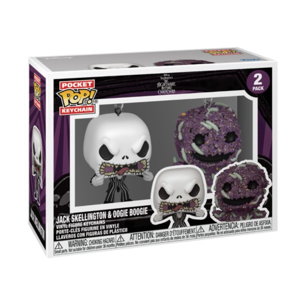 Pocket Pop keychain 2-Pack Jack & Oogie Boogie - Disney Nightmare Before Christmas