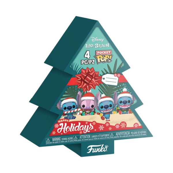 Pocket Pop Stitch Holiday 4Pack Christmas Tree Box - Disney Lilo & Stitch
