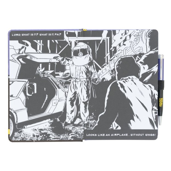 PREMIUM A5 NOTEBOOK WITH PROJECTOR PEN - BACK TO THE FUTURE