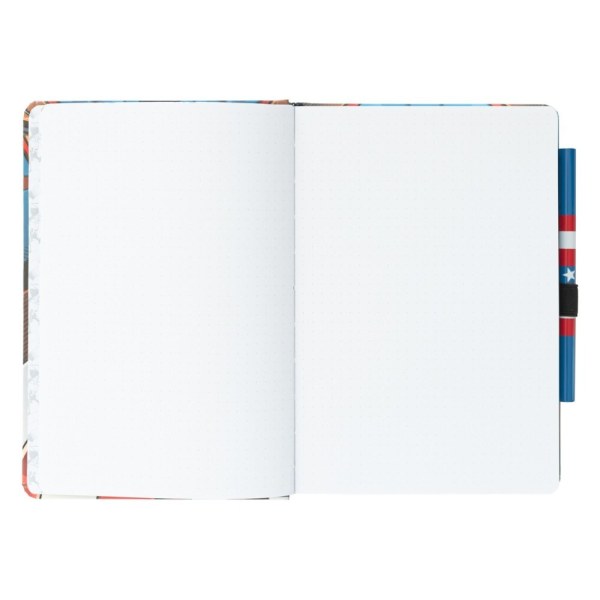 UNIFORM PREMIUM A5 NOTEBOOK WITH PEN - MARVEL CAPTAIN AMERICA