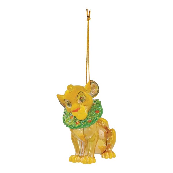 SIMBA WREATH CHRISTMAS IRIDESCENT PVC ORNAMENT - DISNEY DEPARTMENT 56