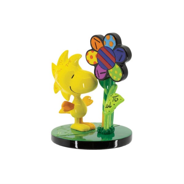 WOODSTOCK WITH FLOWER MINI FIGURINE - BRITTO PEANUTS