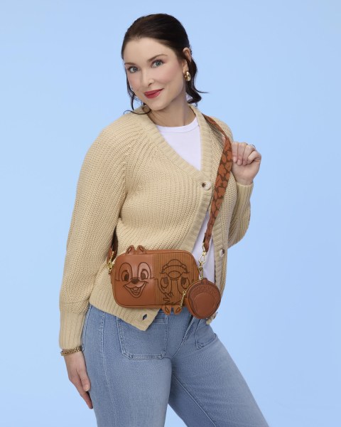 Chip and Dale Corduroy Sling Crossbody Bag with Coin Bag - Disney Loungefly
