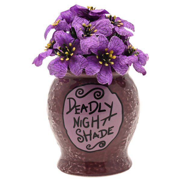 Disney Nightmare Before Christmas Deadly Nightshade planter with faux plant
